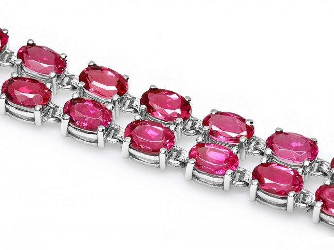 14k 21.2ct Tourmaline 0.40ct Diamond Bracelet