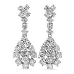 14K Gold 3.07ct Diamond Earrings