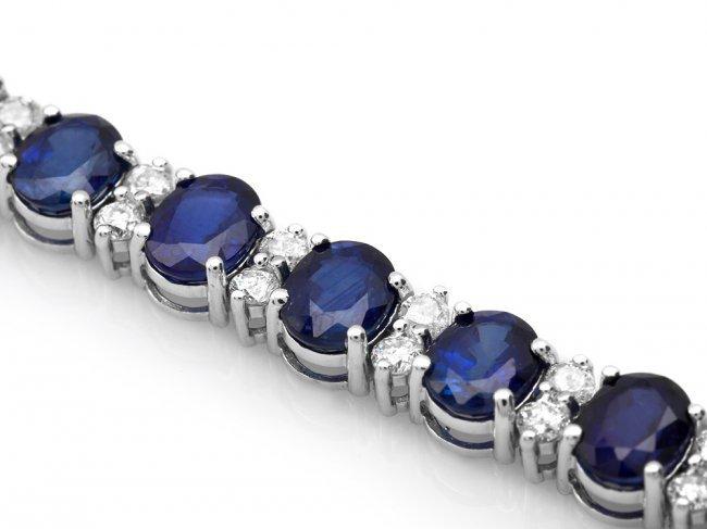 14k Gold 14ct Sapphire 1.80ct Diamond Bracelet