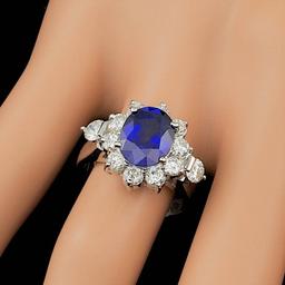 14k Gold 3.00ct Tanzanite 2.50ct Diamond Ring