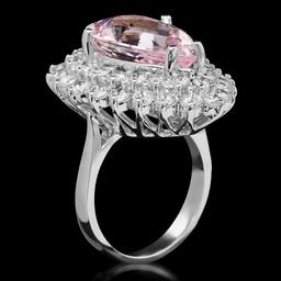 14K Gold 7.52ct Morganite 2.70ct Diamond Ring