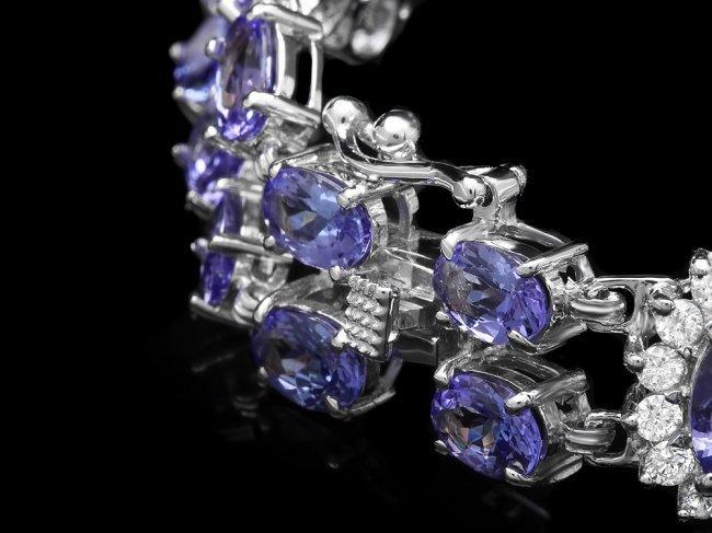 14k Gold 19ct Tanzanite 1.20ct Diamond Bracelet