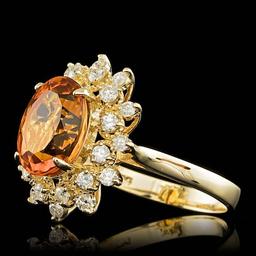 14k Gold 3.00ct Citrine 0.67ct Diamond Ring