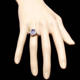 14k Gold 2.20ct Tanzanite 1.00ct Diamond Ring