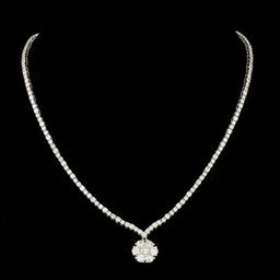 18k White Gold 11.2ct Diamond Necklace