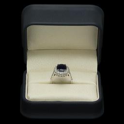 14K Gold 3.83ct Sapphire 0.78ct Diamond Ring