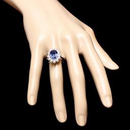 14k Gold 4.00ct Tanzanite 1.30ct Diamond Ring