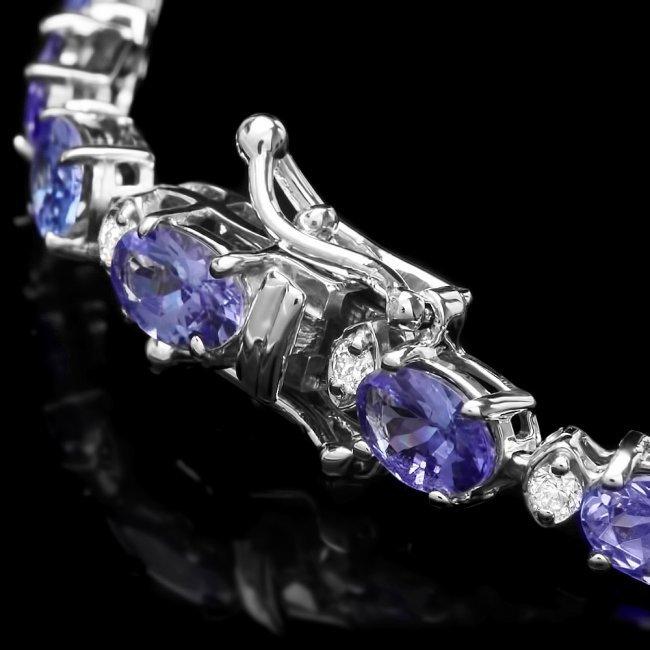 14k 11.00ct Tanzanite 0.75ct Diamond Bracelet