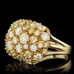 14k Yellow Gold 3.10ct Diamond Ring