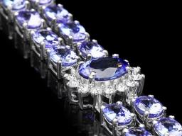 14k Gold 22ct Tanzanite 1.50ct Diamond Bracelet