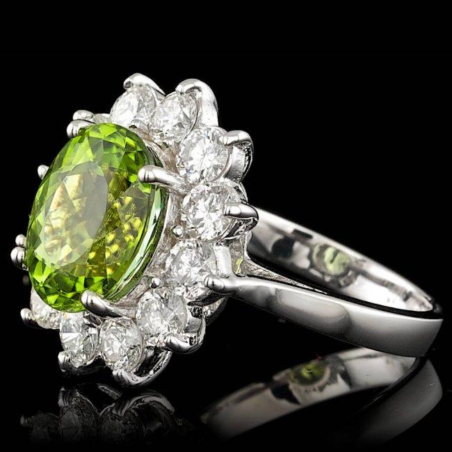 14k Gold 4.00ct Tourmaline 1.80ct Diamond Ring