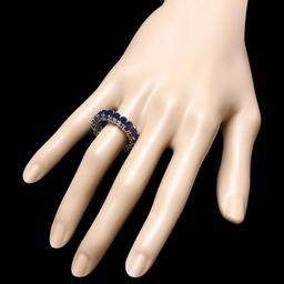 14k White Gold 9.00ct Sapphire Ring
