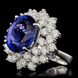 18k Gold 10.00ct Tanzanite 3.60ct Diamond Ring