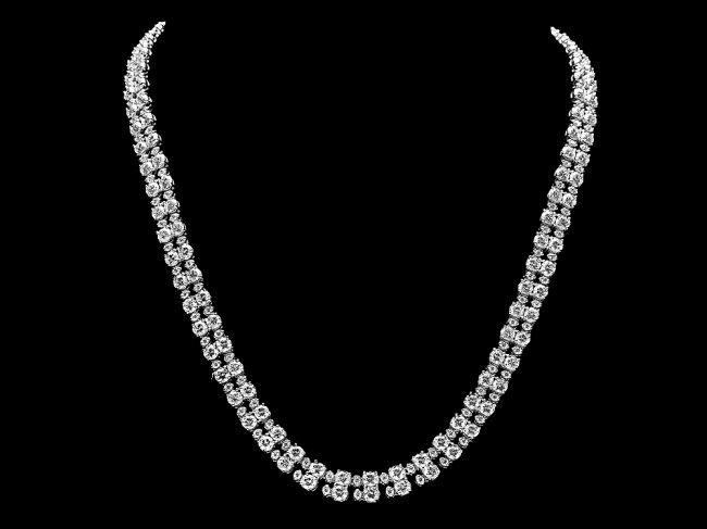 18k White Gold 24ct Diamond Necklace