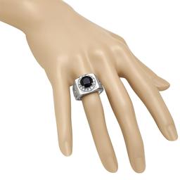 14K Gold 4.68ct Sapphire 0.64ct Diamond Ring