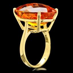 14k Yellow Gold 22.00ct Citrine Ring