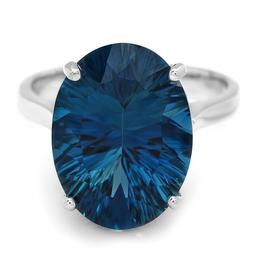 14k White Gold 10.00ct Topaz Ring