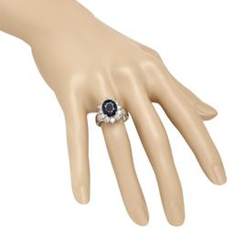 14K Gold 3.00ct Sapphire 0.90ct Diamond Ring