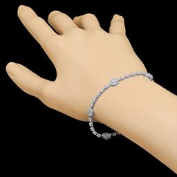 18k White Gold 3.85ct Diamond Bracelet