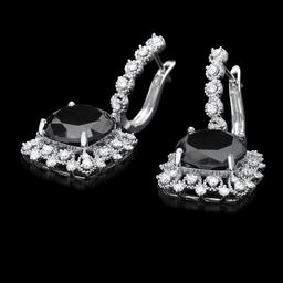 14k White Gold 13.88ct Diamond Earrings