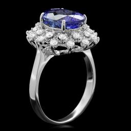 14k Gold 3.50ct Tanzanite 0.60ct Diamond Ring