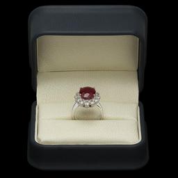 14K Gold 6.20ct Ruby 1.46ct Diamond Ring