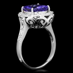 14k Gold 5.00ct Tanzanite 0.70ct Diamond Ring