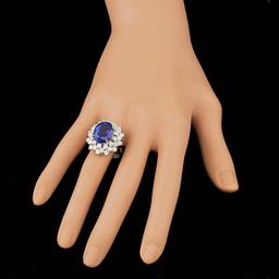 18k Gold 10.00ct Tanzanite 3.60ct Diamond Ring