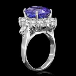 14k Gold 7.50ct Tanzanite 2.00ct Diamond Ring