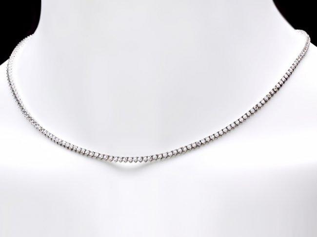 18k White Gold 6.00ct Diamond Necklace