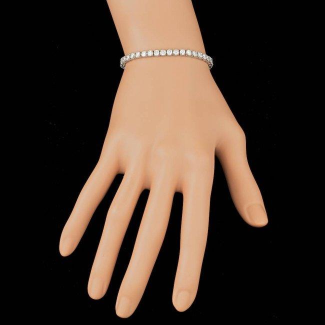 14k White Gold 7.50ct Diamond Bracelet