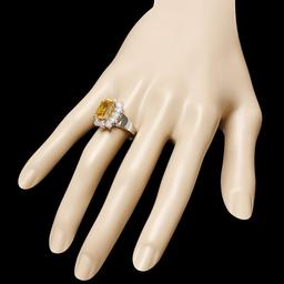 18k Gold 6.50ct Sapphire 1.30ct Diamond Ring