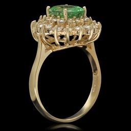 14K Gold 1.94ct Tourmaline 1.45ct Diamond Ring