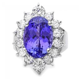 14k Gold 8.50ct Tanzanite 2.00ct Diamond Ring