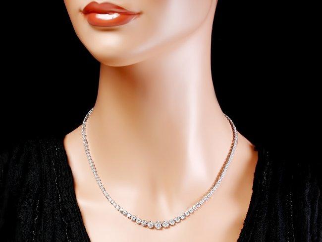 18k White Gold 6.50ct Diamond Necklace