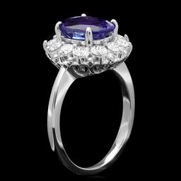 14k Gold 2.60ct Tanzanite 1.00ct Diamond Ring