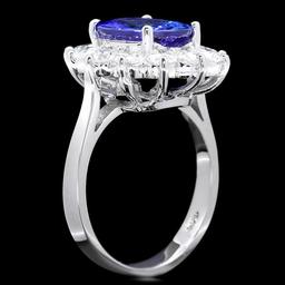 14k Gold 3.50ct Tanzanite 1.70ct Diamond Ring