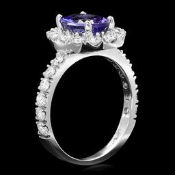 14k Gold 1.82ct Tanzanite 0.92ct Diamond Ring