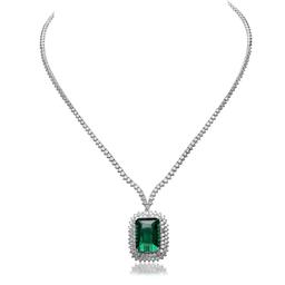 18K White Gold, 21.00cts Tourmaline, 8.40cts Diamond Necklace