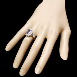 14k Gold 2.50ct Tanzanite 1.20ct Diamond Ring