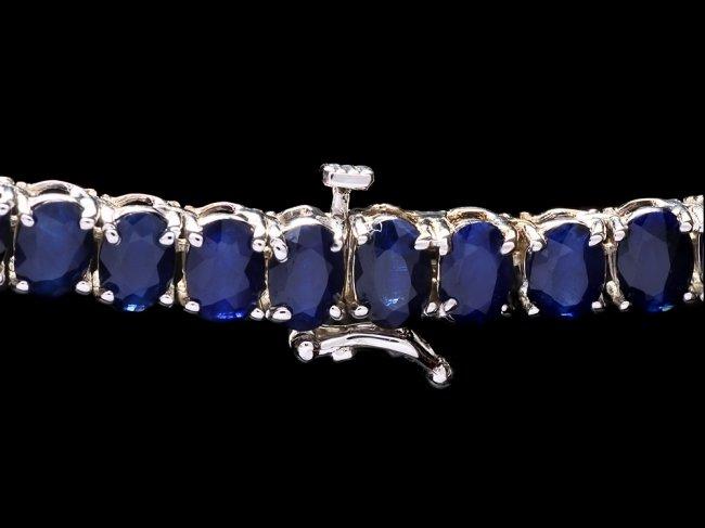 14k Gold 58ct Sapphire 1.80ct Diamond Necklace