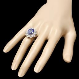 14k Gold 4.00ct Tanzanite 0.70ct Diamond Ring