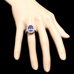 18k Gold 7.00ct Tanzanite 1.50ct Diamond Ring