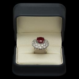 14K Gold 10.35ct Ruby 1.73ct Diamond Ring