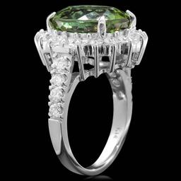 14k Gold 8.00ct Tourmaline 1.25ct Diamond Ring