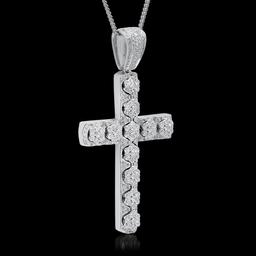 14K White Gold 11.00cts. Diamond Pendant