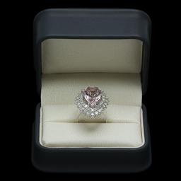 14K Gold 7.52ct Morganite 2.70ct Diamond Ring