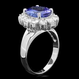 14k Gold 3.50ct Tanzanite 1.20ct Diamond Ring