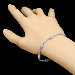 18k White Gold 5.95ct Diamond Bracelet