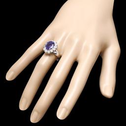 14k Gold 3.50ct Tanzanite 1.20ct Diamond Ring